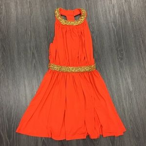Beautiful neon orange dress